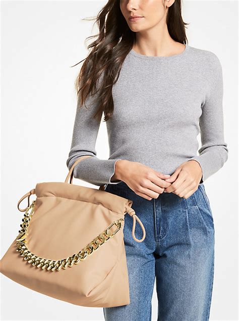 michael kors lina bag|Lina Medium Embellished Tote Bag .